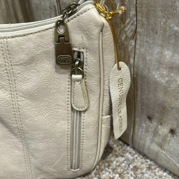 Great American Leatherworks leather mini shoulder bag NWT Paisley leather design - Picture 3 of 13